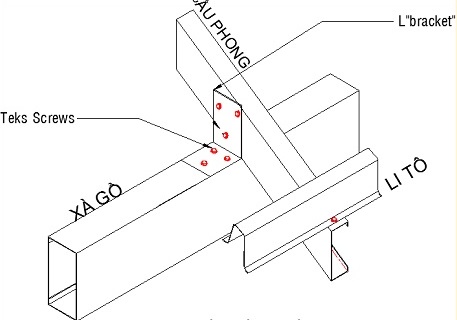 Thi công mái ngói - kèo 3 lớp