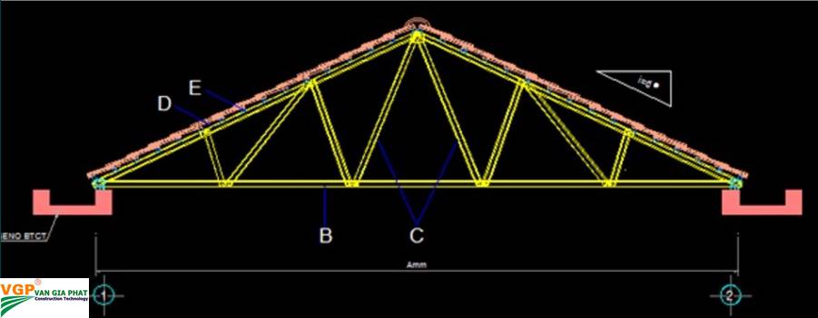 Thi công mái ngói- kèo 2 lớp